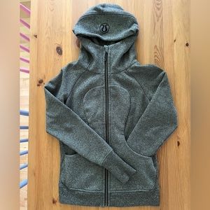 Lululemon Heathered Grey Full Zip Scuba Hoodie Size 6